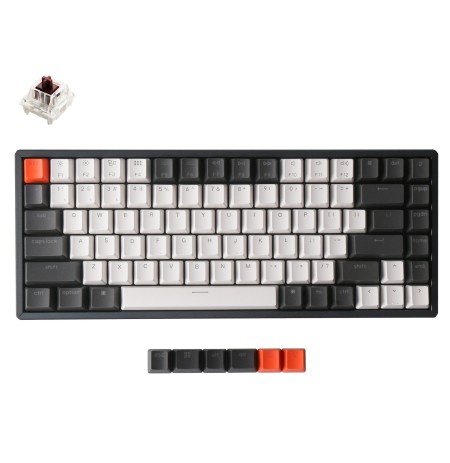 Keychron K2 mechaninė 75% klaviatūra (bevielė, aliuminio rėmo, RGB, Hot-swap, US, Gateron Brown)
