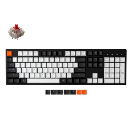 Keychron C2 mechanical keyboard (Wired, RGB, Hot-swap, US, Gateron Red)