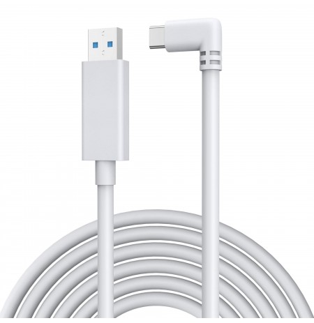 Kiwi Design QC-5 USB-C 16FT(5M) Link Cable for Meta Quest 1 & 2 (USB 3.2) (White)