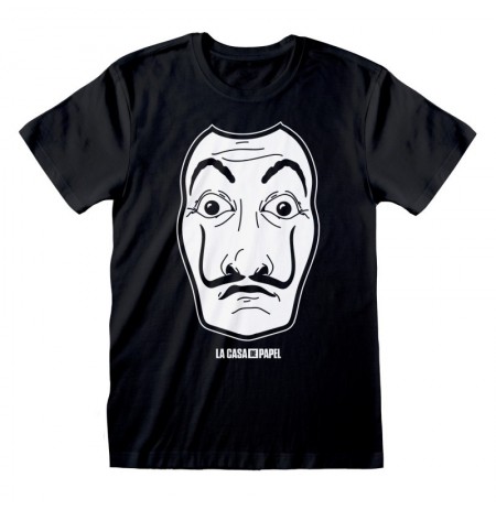 La Casa De Papel - Black Mask T-Shirt | Large