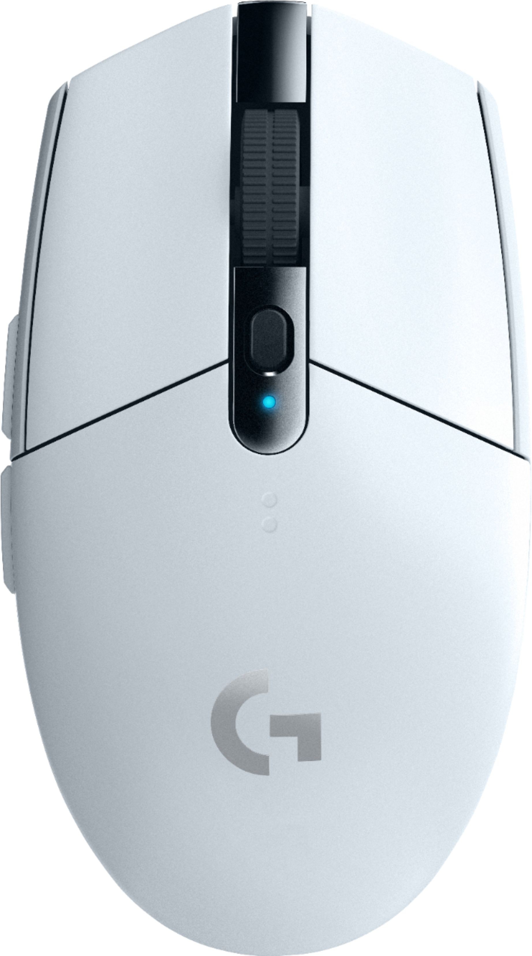 white logitech mouse gaming