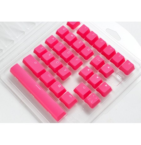 Ducky Rubber Keycap Set | 31vnt, Cosmic Pink