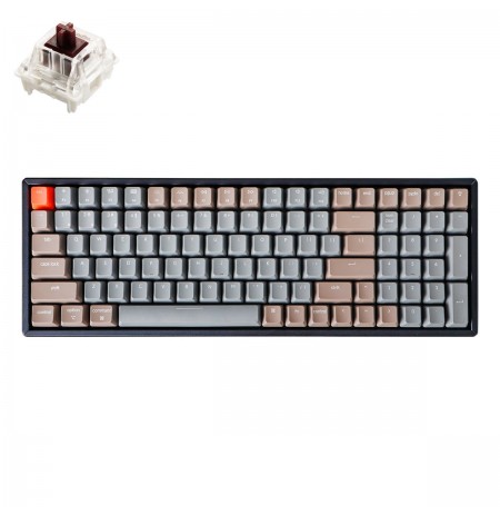 Keychron K4 mechaninė 96% klaviatūra (V2, bevielė, RGB, Hot-swap, US, Gateron Brown)