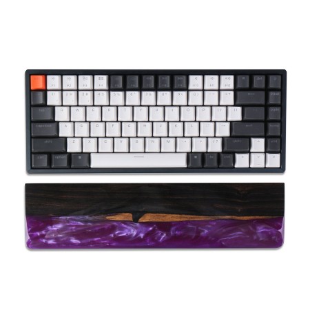 Keychron keyboard K2/K6 palm rest - Walnut brown + resin | 317 x 80 x 15 mm