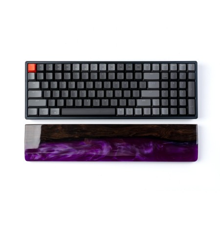 Keychron keyboard K4 palm rest - Walnut brown + resin | 379 x 80 x 15mm