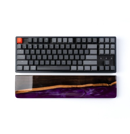 Keychron keyboard K8/C1 palm rest - Walnut brown + resin | 358 x 80 x 15mm
