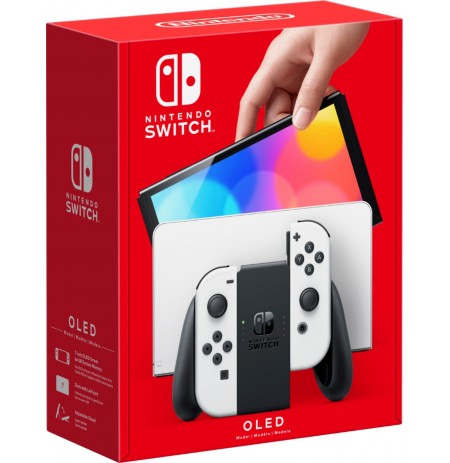 Nintendo Switch OLED konsolė (su baltais Joy-Con) 