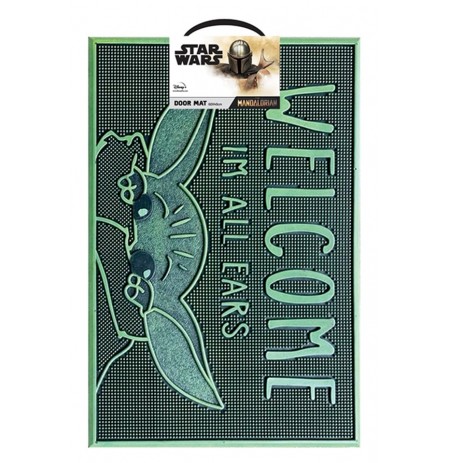 Star Wars The Mandalorian (Welcome I'm All Ears) Rubber Entrance Mat | 40x60cm