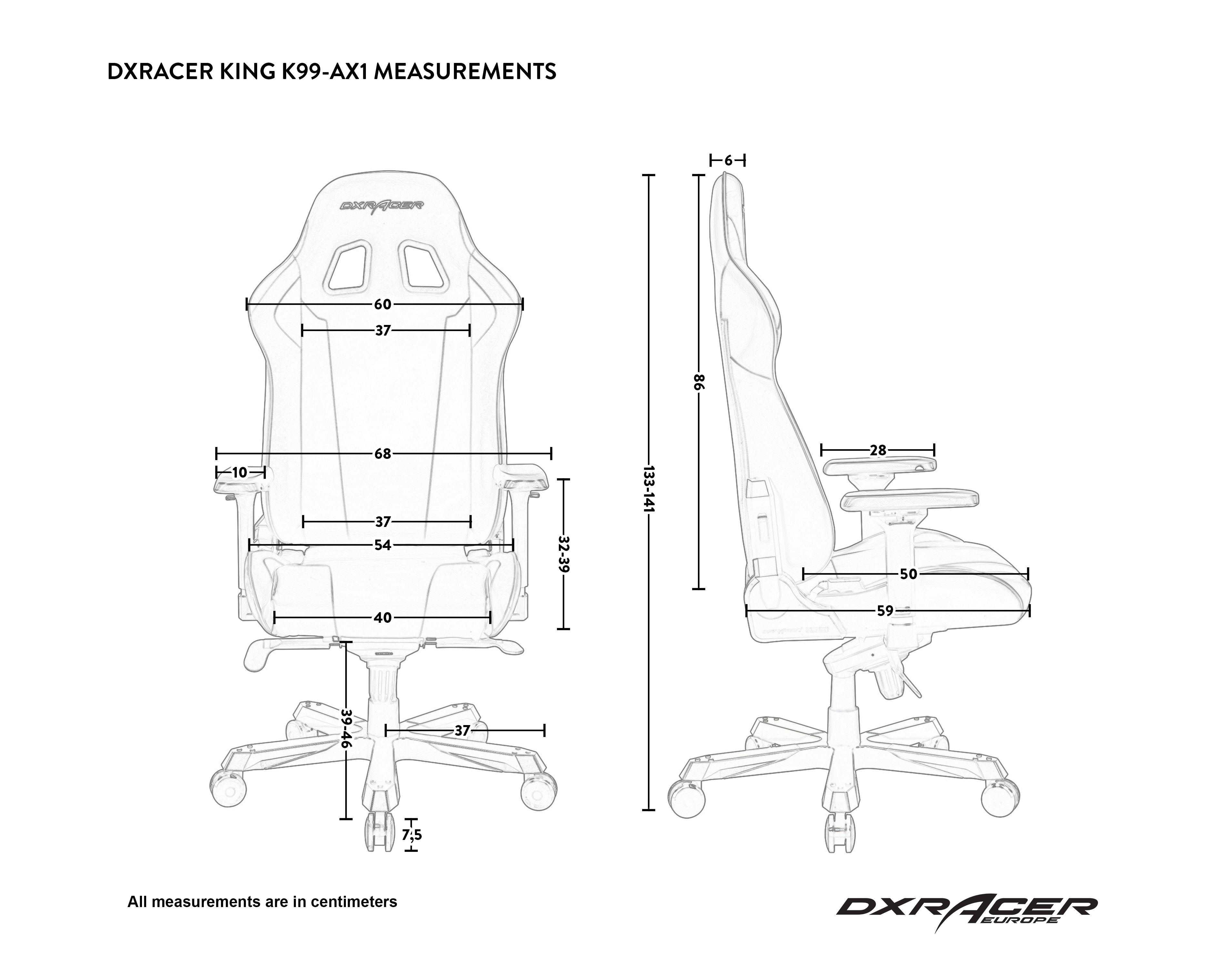 DXRACER KING K99-N juoda ergonominė kėdė