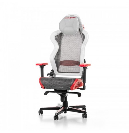 DXRACER Air Series R1S-WRNG balta/raudona ergonominė kėdė
