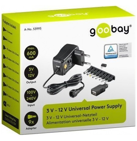 Goobay 3 V - 12 V Universal Power Supply