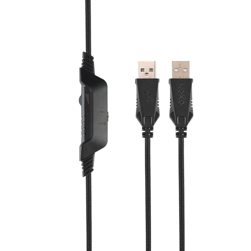 NOXO Apex juodos laidinės ausinės | USB
