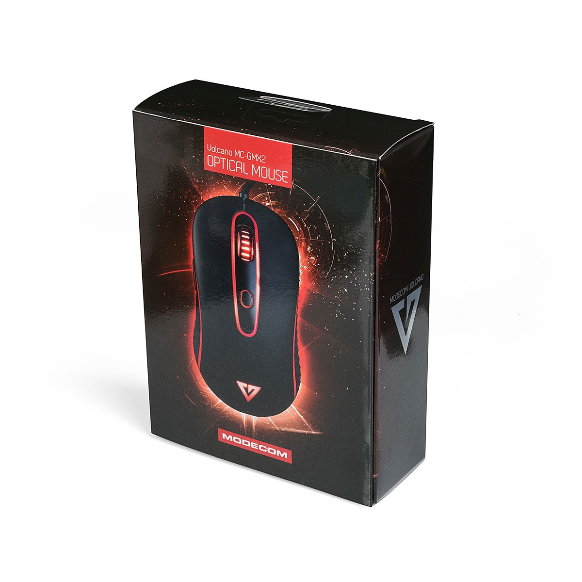 MODECOM Volcano MC-GMX2 juoda laidinė žaidimų optinė pelė RGB | 7200 DPI
