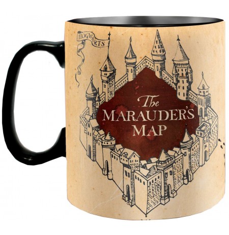 Harry Potter Marauders Map puodelis | Reaguojantis į karštį 460ml