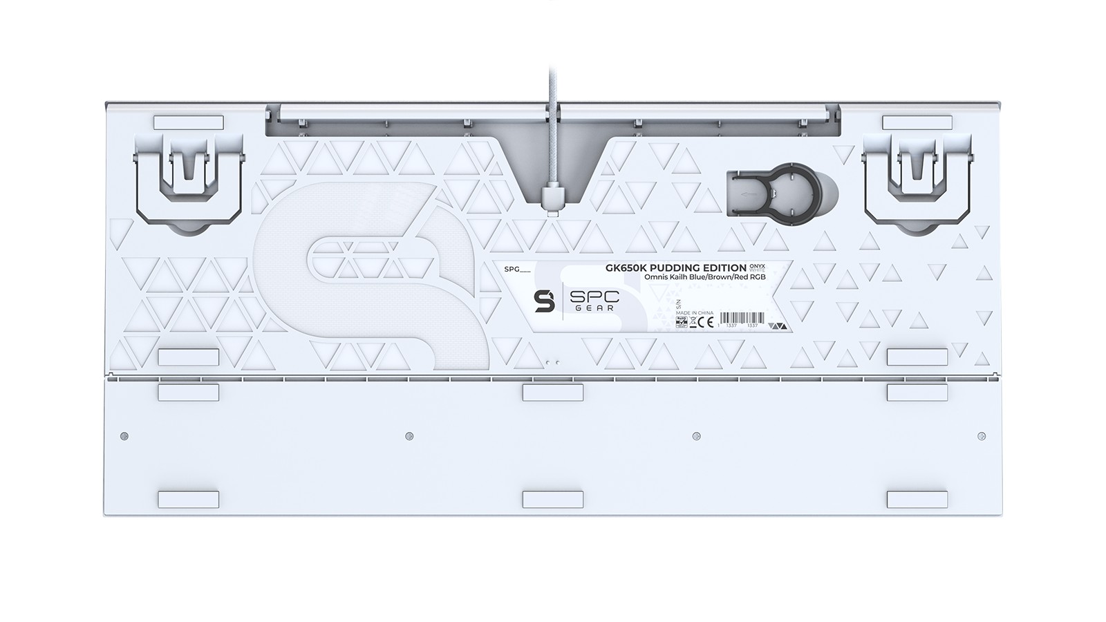 SPC Gear GK650K Omnis mechaninė klaviatūra su RGB Pudding Edition (US, Kailh BROWN switch)