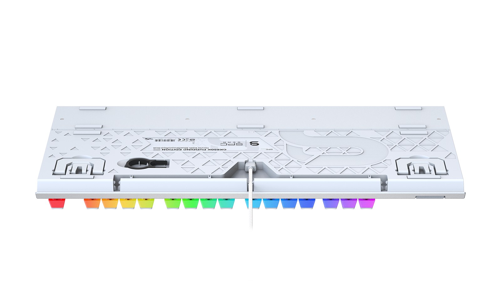 SPC Gear GK650K Omnis mechaninė klaviatūra su RGB Pudding Edition (US, Kailh BROWN switch)