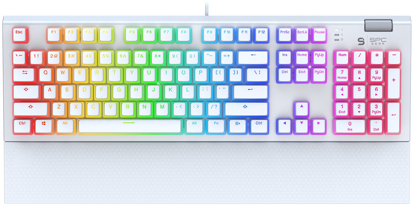SPC Gear GK650K Omnis mechaninė klaviatūra su RGB Pudding Edition (US, Kailh RED switch)