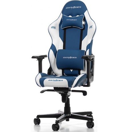 DXRACER Gladiator Series G001-BW mėlyna/balta ergonominė kėdė