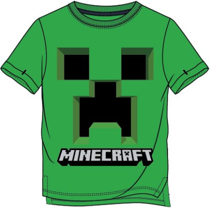 Minecraft Creepy Creeper Green marškinėliai | 10 metų