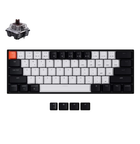Keychron K12 mechanical 60% keyboard (Wireless, White Backlight, Hot-swap, US, Gateron Brown)