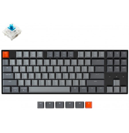 Keychron K8 Mechanical 80% Keyboard (wireless, RGB, Hot-swap, US, Gateron Blue)