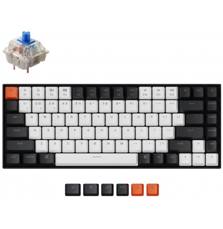 Keychron K2 Mechanical 75% Keyboard  (wireless, RGB, Hot-swap, US, Gateron Blue)