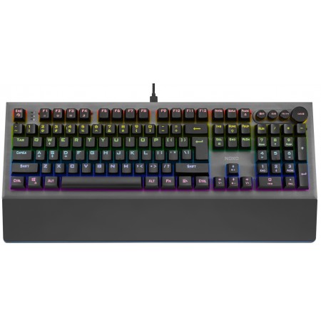 NOXO Conqueror mechaninė laidinė RGB klaviatūra | US, Blue