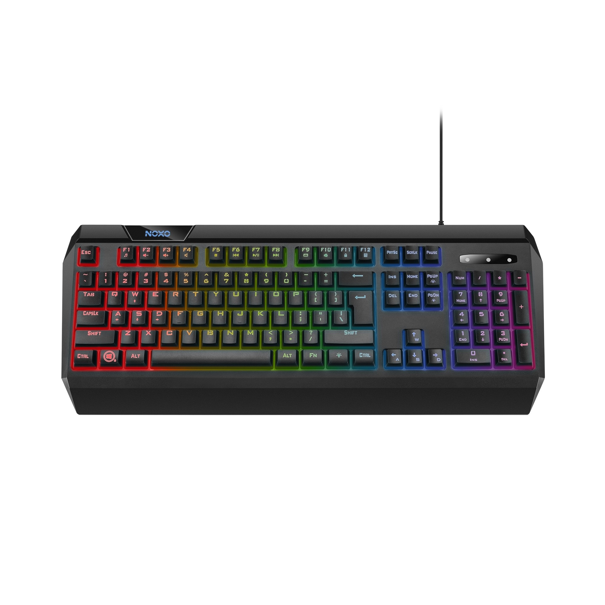NOXO Origin membraninė laidinė RGB klaviatūra | US