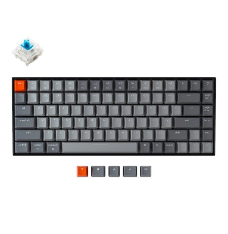 Keychron K2 mechaninė 75% klaviatūra (bevielė, RGB, US, Gateron Blue)