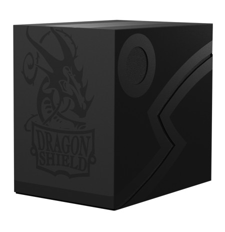 Dragon Shield Double Shell Deck Box - Shadow Black/Black