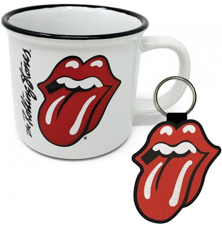 The Rolling Stones Lips Mug And Key Ring Gift Set
