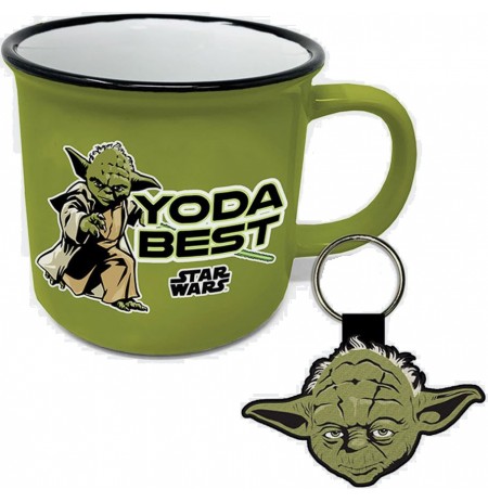 Star Wars Yoda Best puodelio ir raktų pakabuko dovanų rinkinys