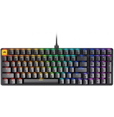 Glorious PC Gaming Race GMMK 2 Full Size Keyboard | Hot-swap, Fox Switches, US, black