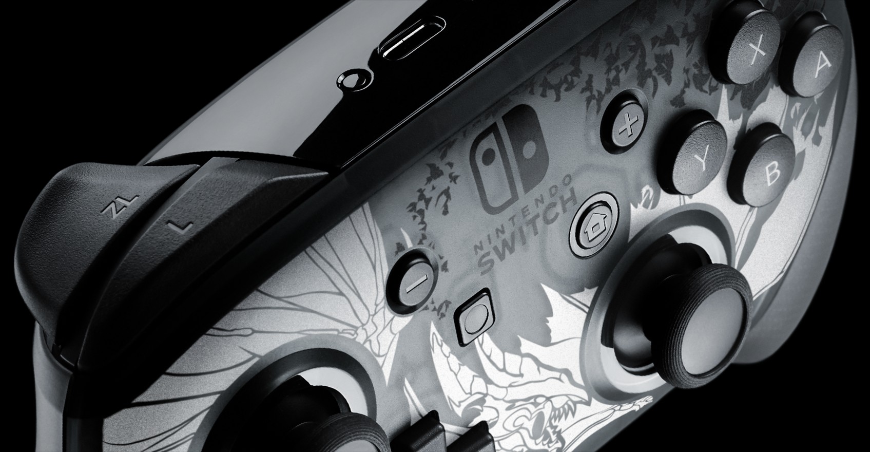 Nintendo Switch Pro Controller - Monster Hunter Rise Sunbreak Edition