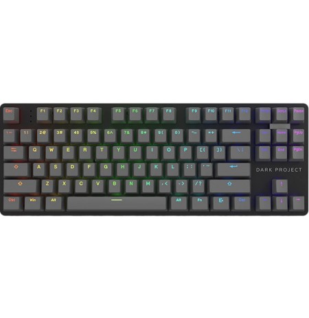 Dark Project One KD87A TKL klaviatūra | PBT, Gateron Red Switches, US, juoda