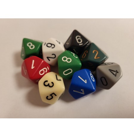 Chessex d10 Polyhedral Dice (1 Vnt)