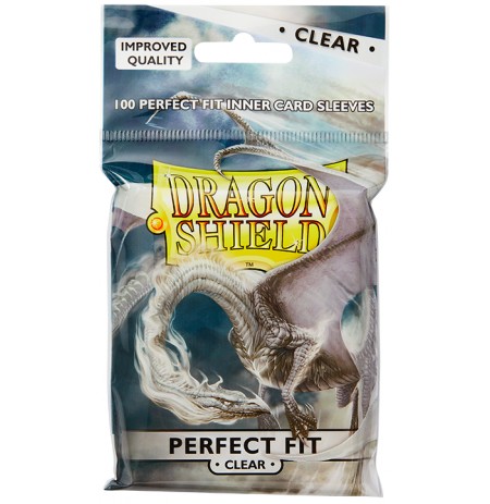 Dragon Shield Standard Perfect Fit Sleeves – Clear/Clear (100 Pcs)