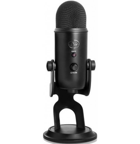 Blue Yeti (juodas) kondensatorinis mikrofonas