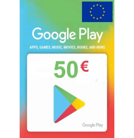 Google Play Gift Card 50 EUR (EUROPOS ŠALYS)