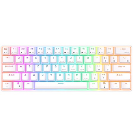 Royal Kludge RK61 TKL Keyboard | 60%, Hot-swap, Blue Switches, US, White