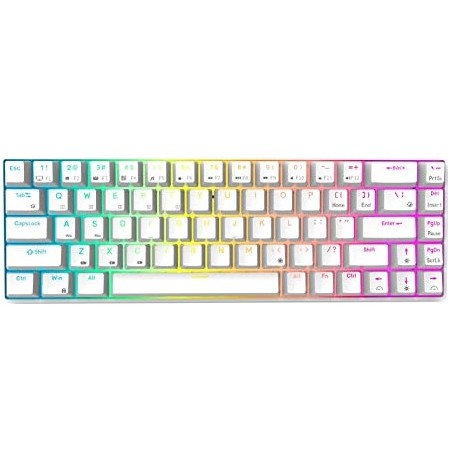 Royal Kludge RK71 TKL Keyboard | 70%, Hot-swap, Brown Switches, US, White