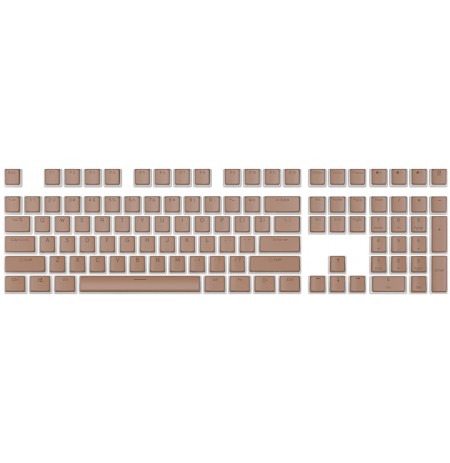 Royal Kludge Pudding PBT Keycaps - (104 pcs., Coffee, PBT, ISO, UK layout)