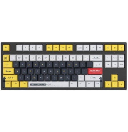 Dark Project Pro KD87A TKL Pudding klaviatūra | PBT, Hot-Swap, Gateron Silver Switches, US, juoda