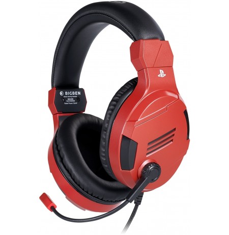 BIGBEN V3 Wired Headphones For PS5/PS4 (Red) | 3.5mm