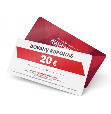 GAME ROOM DOVANŲ KUPONAS 20 EUR