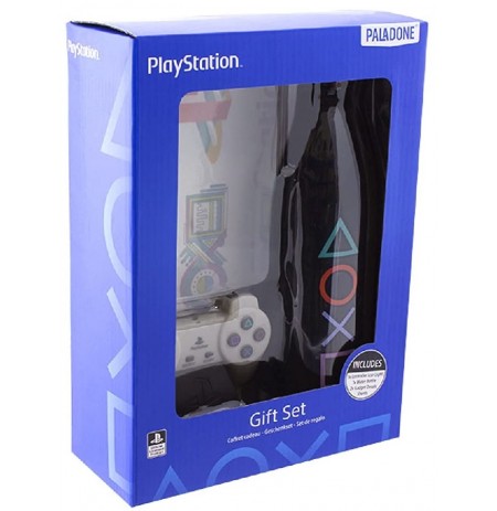 Playstation Icon lempos, vandens buteliuko ir lipdukų rinkinys 