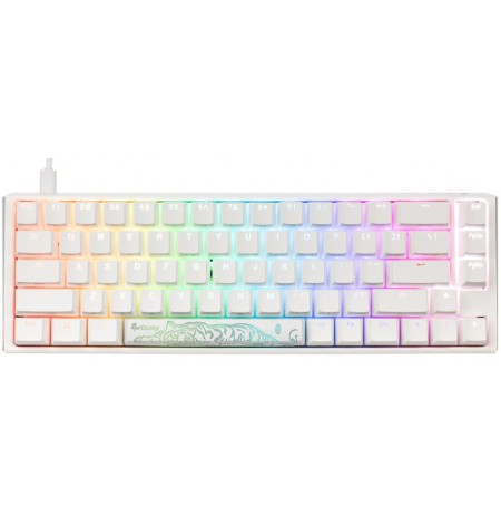 Ducky ONE 3 Classic Pure White SF RGB  Gaming Keyboard | Hot-Swap, US, MX Red Switch