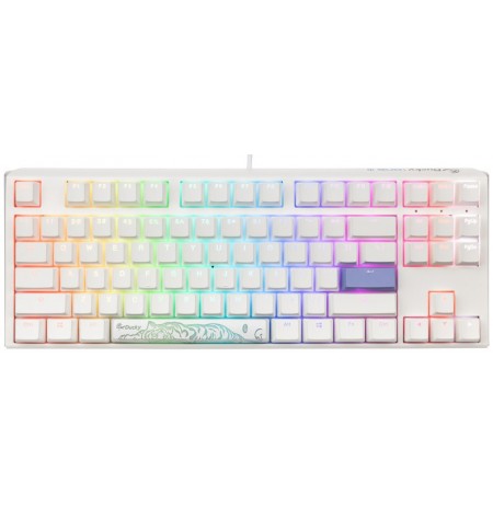 Ducky ONE 3 Classic Pure White TKL RGB  Gaming Keyboard | Hot-Swap, US, MX Brown Switch
