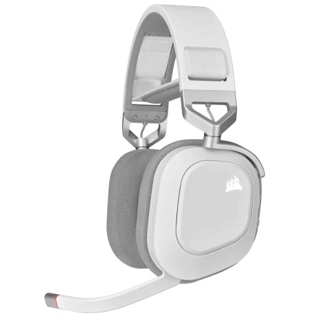Corsair Gaming Headset HS80 RGB Belaidės Ausinės su Mikrofonu (Baltos)