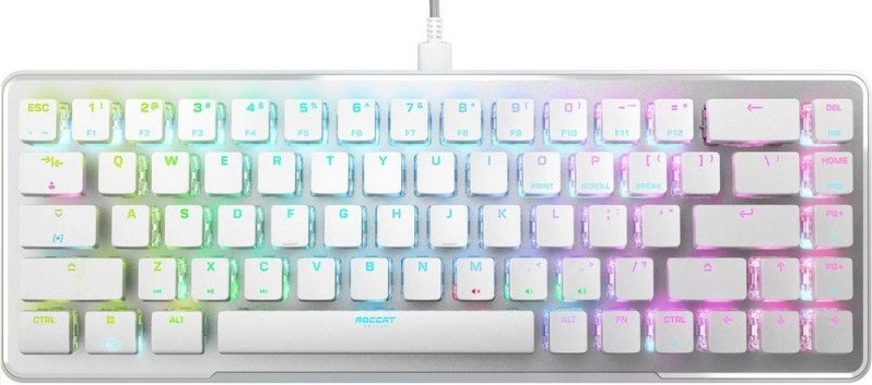  Roccat Vulcan II Mini–65% Optical PC Gaming Keyboard with  Customizable RGB Illumination, Detachable Cable, Button Duplicator,  On-board profiles, Aluminum Plate, 100 million Keystroke Durability -Black  : Video Games